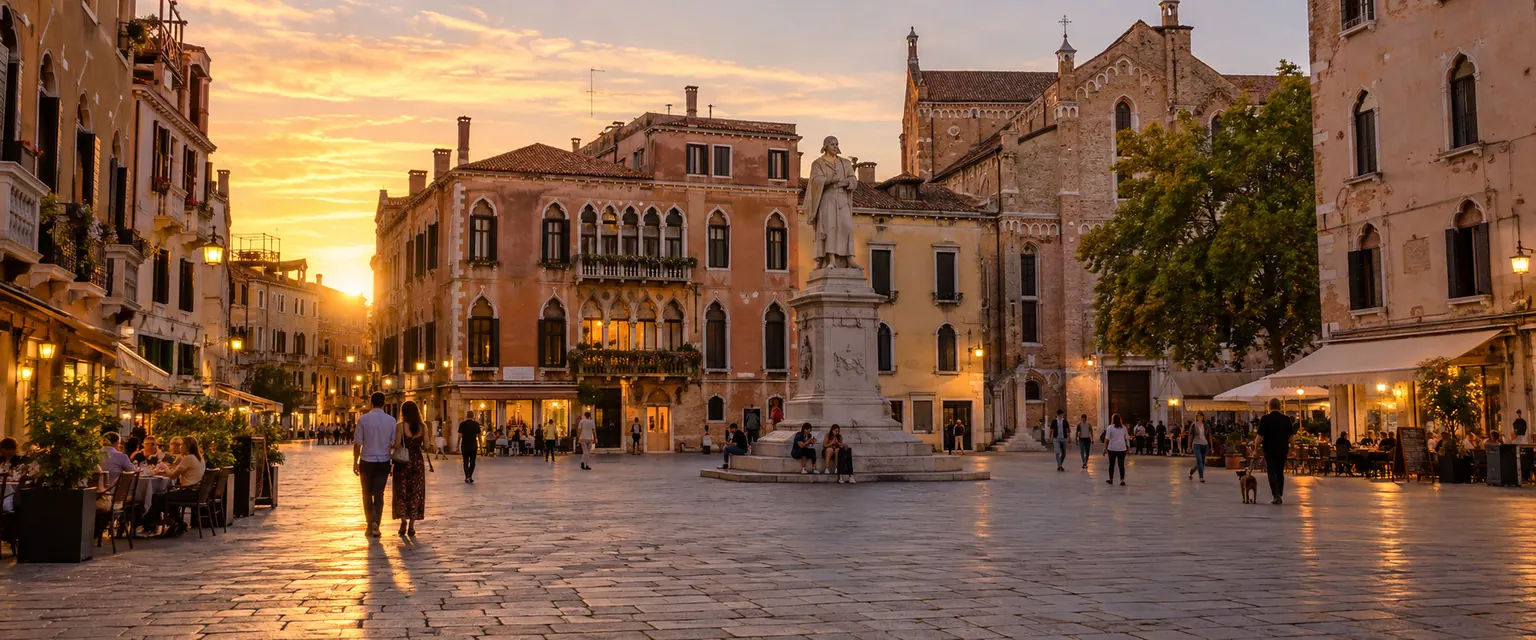 Campo Santo Stefano: a quieter, romantic side of central Venice